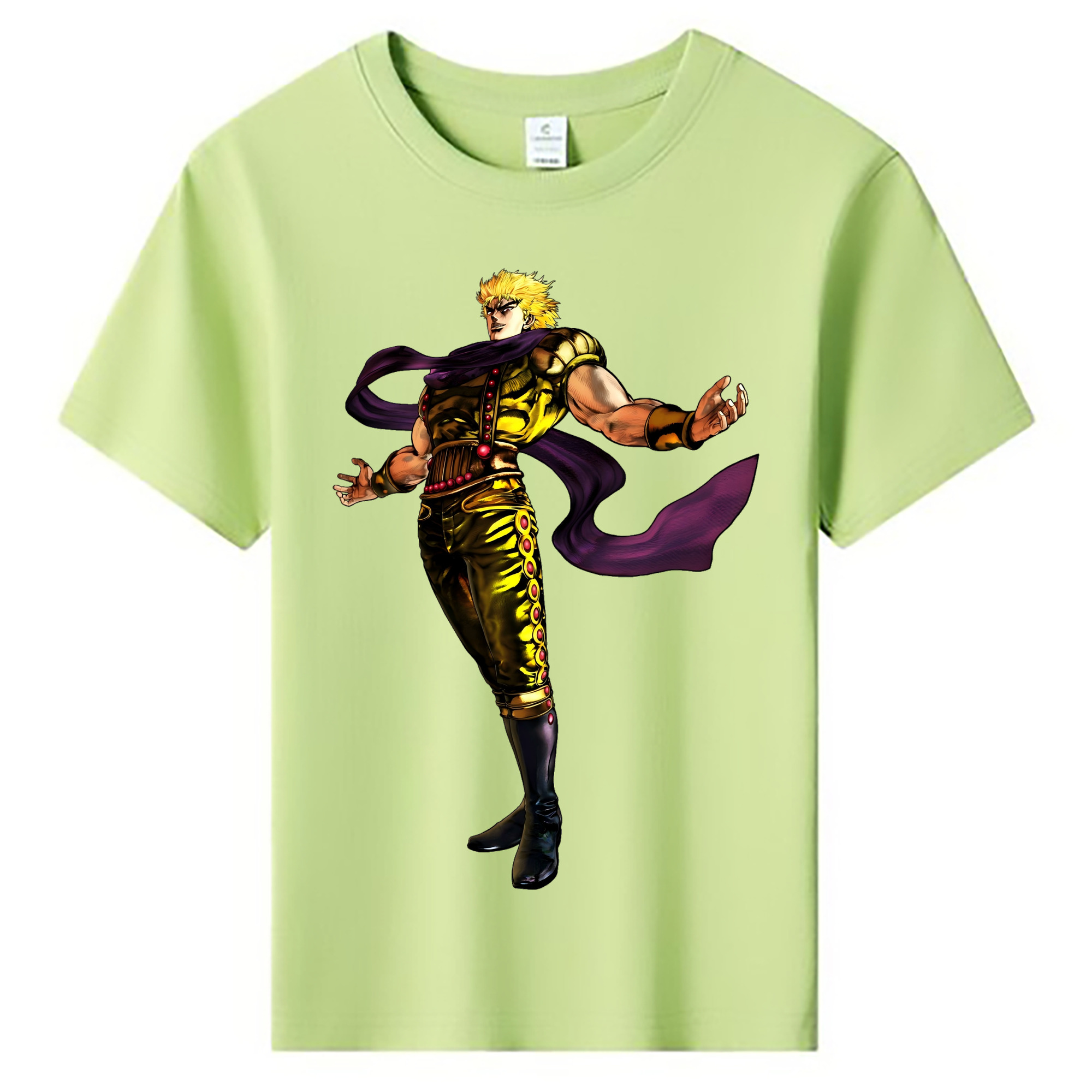 （画像用） ジョジョの奇妙な冒険 ディオ?ブランドー JoJo's Bizarre Adventure Dio Brando 綿100％キッズTシャツ（フロントプリント）